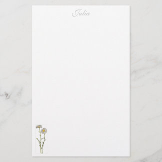 Daisy stationery - personalized