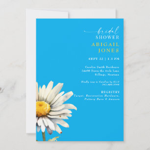 Daisy Stem Spring Bridal Shower Invitation