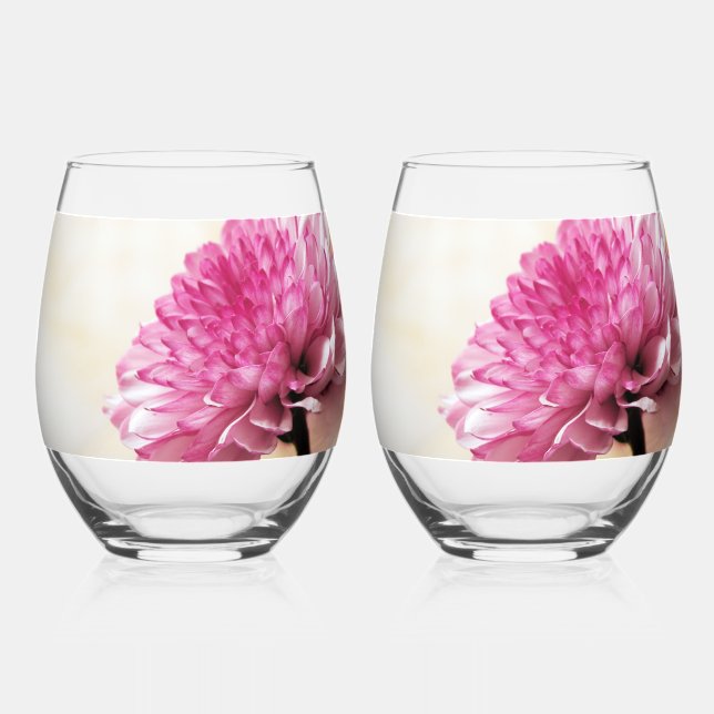 Daisy Stemless Wine Glass (Front)
