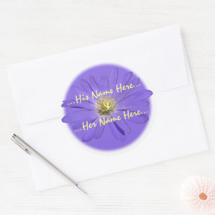 Daisy Stickers Personalized Purple Daisy Stickers