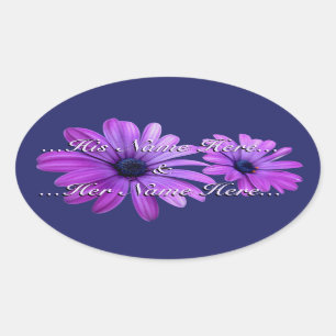 Daisy Stickers Personalized Purple Daisy Stickers