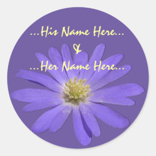 Daisy Stickers Personalized Purple Daisy Stickers