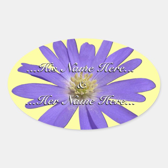 Daisy Stickers Personalized Purple Daisy Stickers (Front)