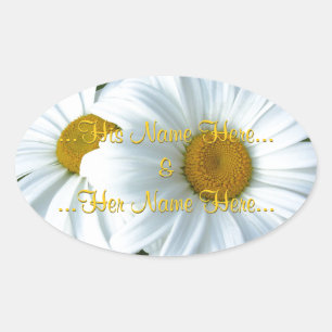 Daisy Stickers Personalized White Daisy Stickers