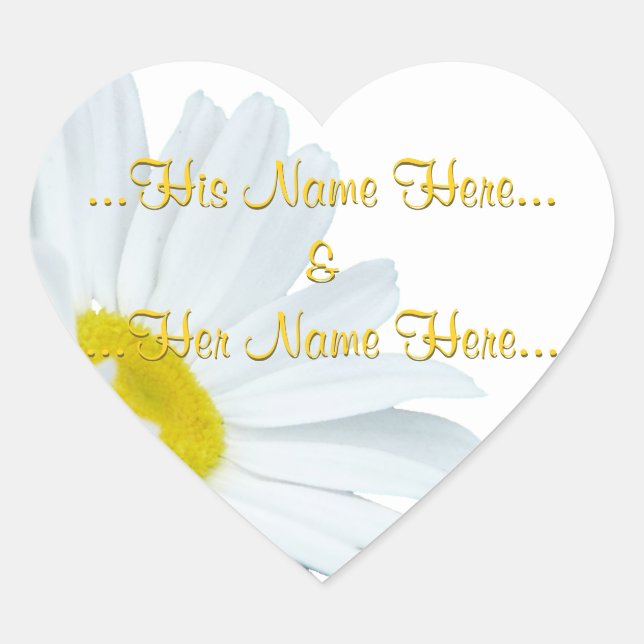 Daisy Stickers Personalized White Daisy Stickers (Front)