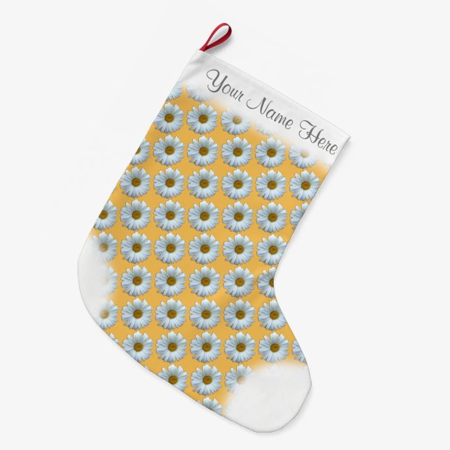 Daisy Stocking Christmas Daisies Stocking Custom (Front (Hanging))
