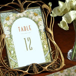 Daisy Table Numbers Vintage Art Nouveau Wedding<br><div class="desc">Art Nouveau Vintage wedding table numbers by Alphonse Mucha in a floral, romantic, and whimsical design. Victorian flourishes complement classic art deco fonts. Please enter your custom information, and you're done. If you wish to change the design further, click the blue "Customize It" button. Thank you so much for considering...</div>
