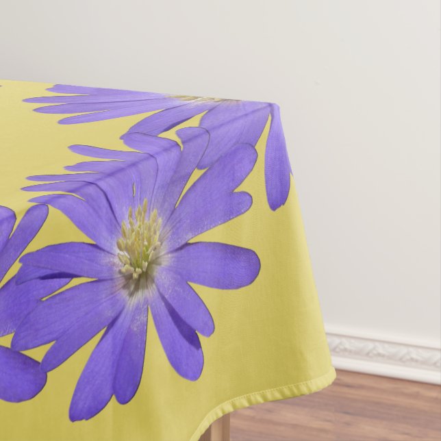 Daisy Tablecloth Purple Daisy Flowers Tablecloth (In Situ)