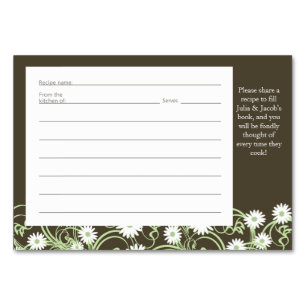 Daisy Tea Party Recipe Card