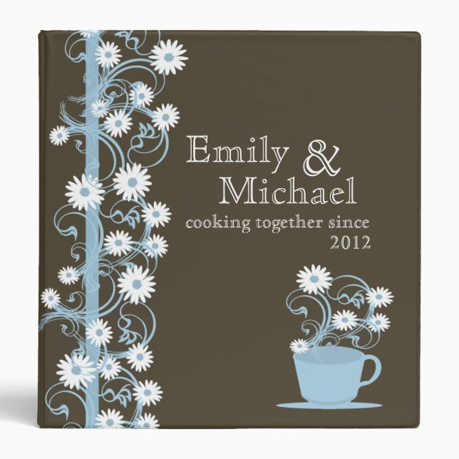 Daisy Tea Party Recipe Collection Binder (Front)