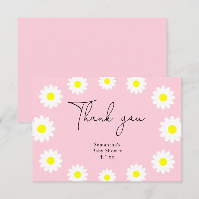 Daisy - thank you baby shower (Front/Back)