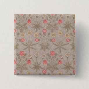'Daisy', the first wallpaper designed by William M 2 Inch Square Button