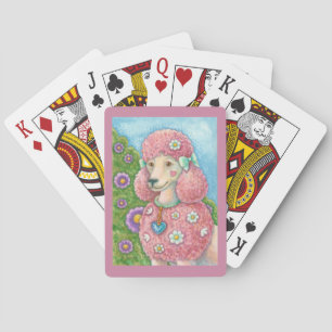 DAISY The French Pink Poodle PLAYING CARDS