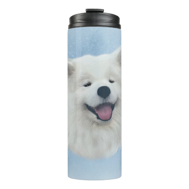 Daisy the samoyed thermal tumbler (Front)