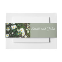 Daisy theme floral wedding Belly Bands