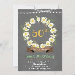 Daisy theme invitation