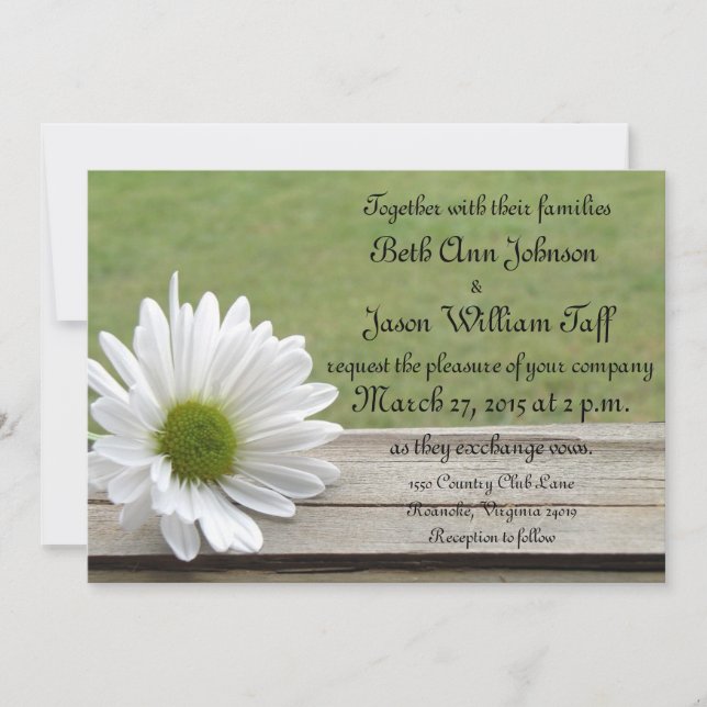 Daisy Theme Invitation (Front)