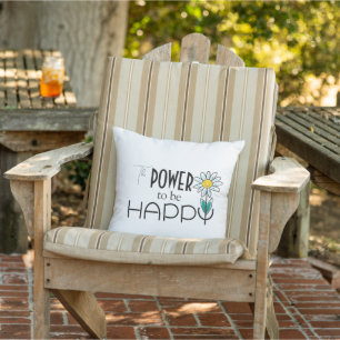 DAISY THEME OUTDOOR HAPPY PILLOW