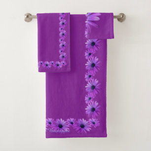 Daisy Towel Sets Personalized Daisy  Flower Towels