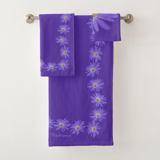 Daisy Towel Sets Personalized Daisy  Flower Towels (Insitu)