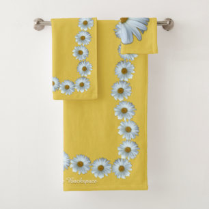 Daisy Towel Sets Personalized Daisy  Flower Towels