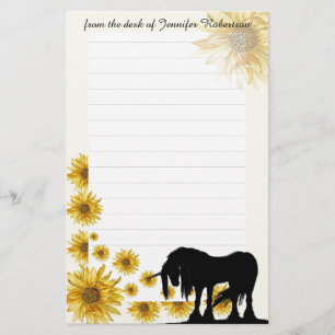 Daisy  Unicorn Stationery w/lines