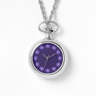 Daisy Watch Purple Daisy Wrist Watch Personalize