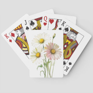 Daisy Watercolor Flower Modern Professional Playing Cards