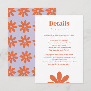 Daisy Wedding Enclosure Card