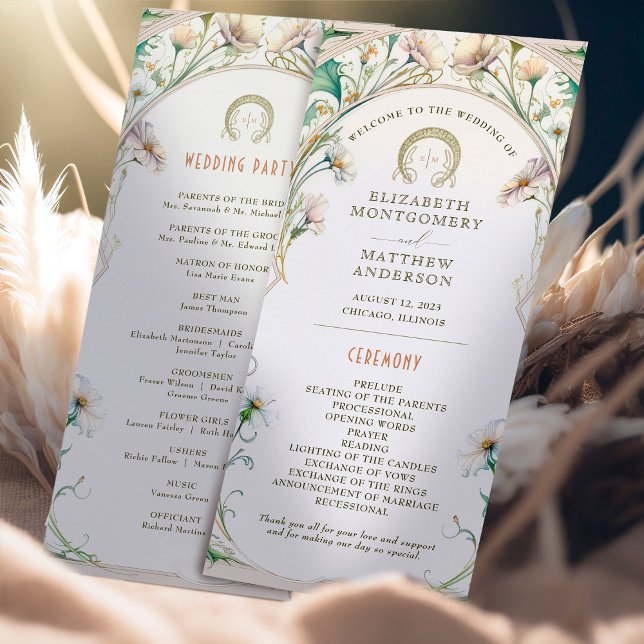 Daisy Wedding Programme Art Nouveau par Mucha (Créateur téléchargé)