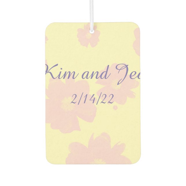 Daisy Wedding Range Car Air Freshener (Front)