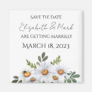 Daisy wedding Save the date magnet