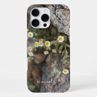 Daisy Wildflowers in Rocks Custom iPhone Case