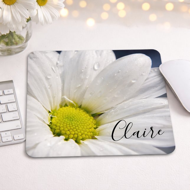 Daisy with Dew Drops Mouse Pad (Creator Uploaded)