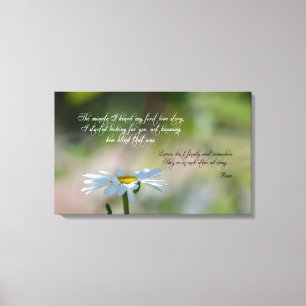 Daisy with Quote Canvas Print