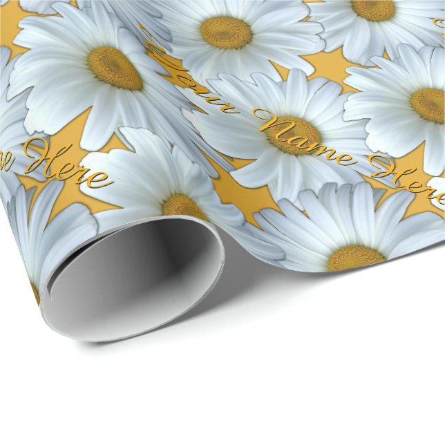 Daisy Wrapping Paper Personalized Gift Paper (Roll Corner)