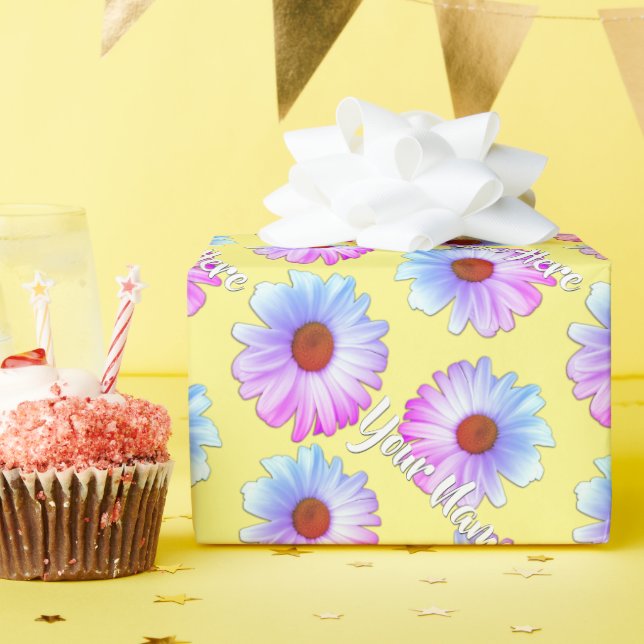 Daisy Wrapping Paper Personalized Gift Paper (Birthday Party)
