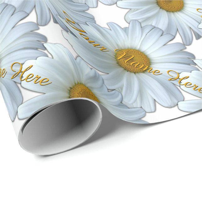 Daisy Wrapping Paper Personalized Gift Paper (Roll Corner)