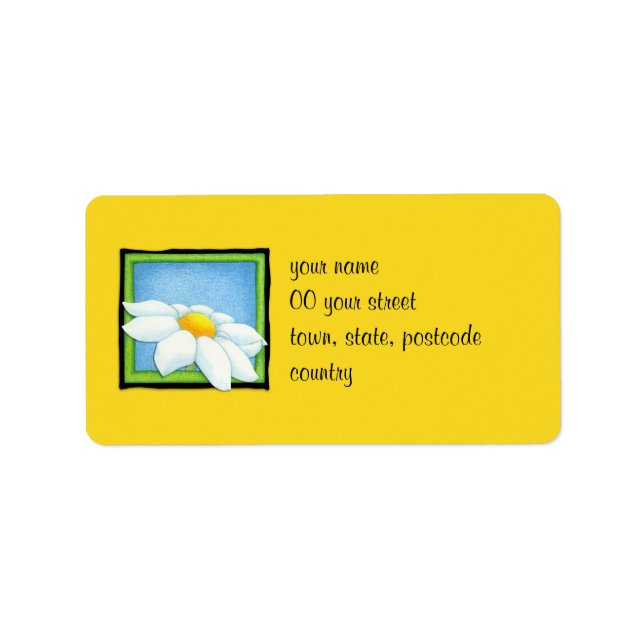 Daisy yellow Address Label (Front)