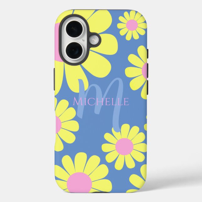 Daisy Yellow Blue Case-Mate iPhone Case (Back)