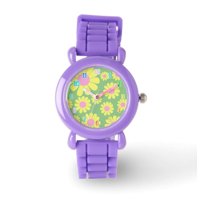 Daisy Yellow Green  Watch (Front)