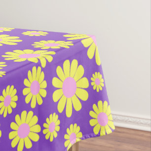 Daisy Yellow Purple Tablecloth