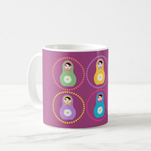 Daisyflower Matryoshka Coffee Mug