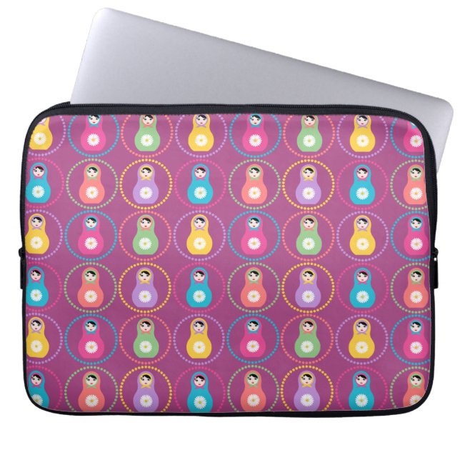 Daisyflower pattern  laptop sleeve (Front)