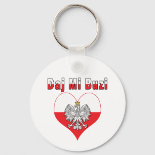 Daj Mi Buzi Eagle Heart Keychain