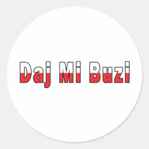 Daj Mi Buzi - Give me a Kiss Classic Round Sticker