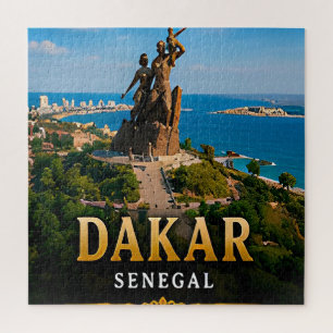 Dakar Atlantic Coast and African Renaissance Monum Jigsaw Puzzle