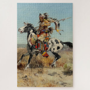 “Dakota Chief” by Charles M Russell Jigsaw Puzzle