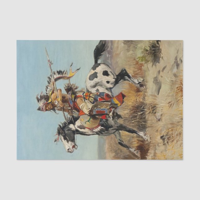 “Dakota Chief” by Charles M Russell Tissue Paper (Front)