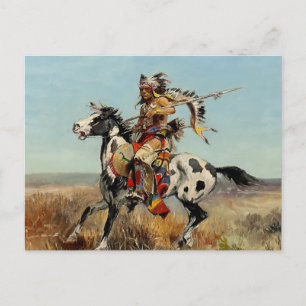 “Dakota Chief” Western Art by Charles M Russell Postcard